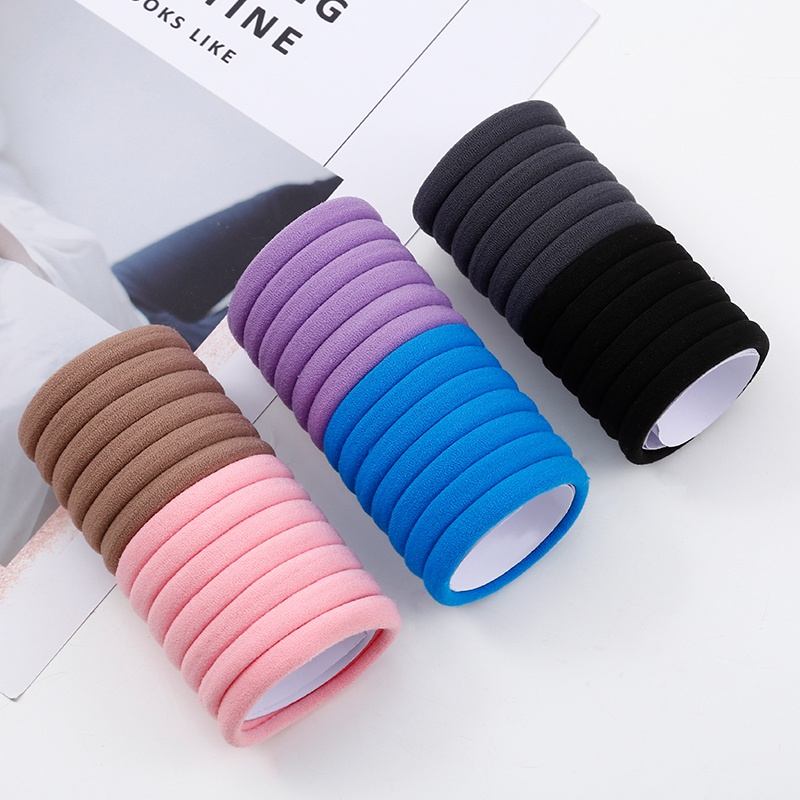 Set 40 Cái (5cm) Loại Lớn Dây Cột Tóc Thun Co Dãn Cực Tốt Đường Kính 5cm Chất Lượng Cao Sản Phẩm Y Hình