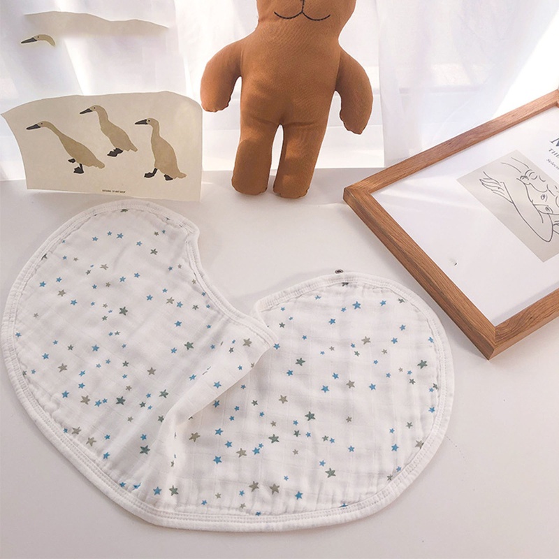 Yếm Ăn Bằng Cotton Siêu Thấm Hút Tiện Dụng Cho Bé Sơ Sinh