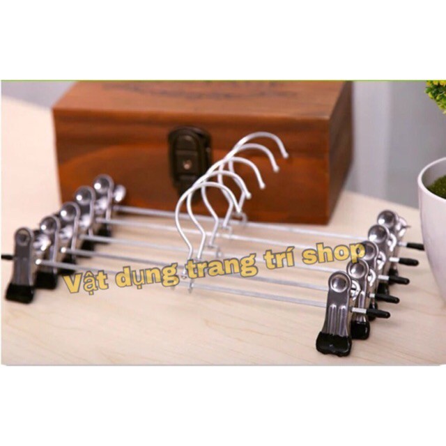 Móc Kẹp Kim Loại Treo Váy Quần 31cm (10 móc)
