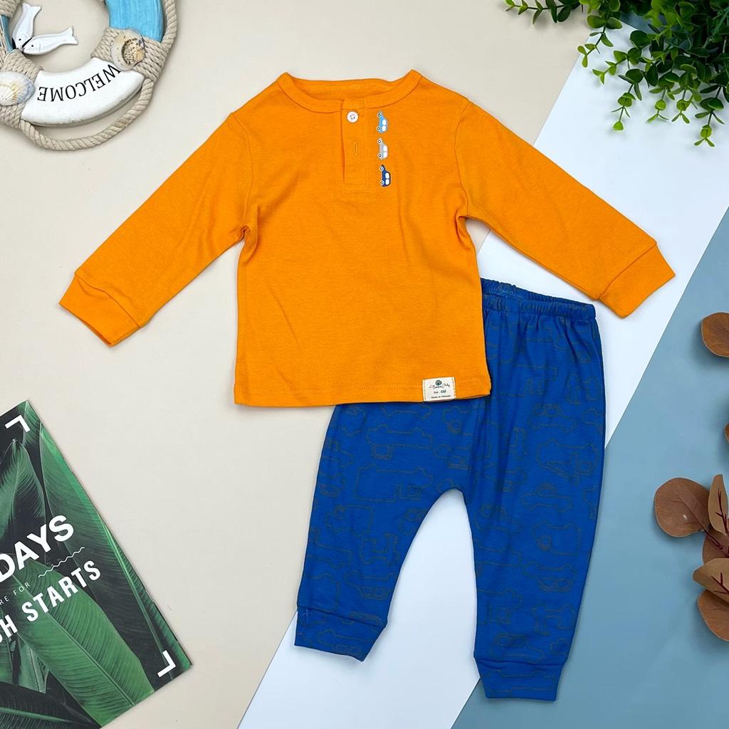 Bộ sơ sinh bé trai in hình LITIBABY size 6/36
