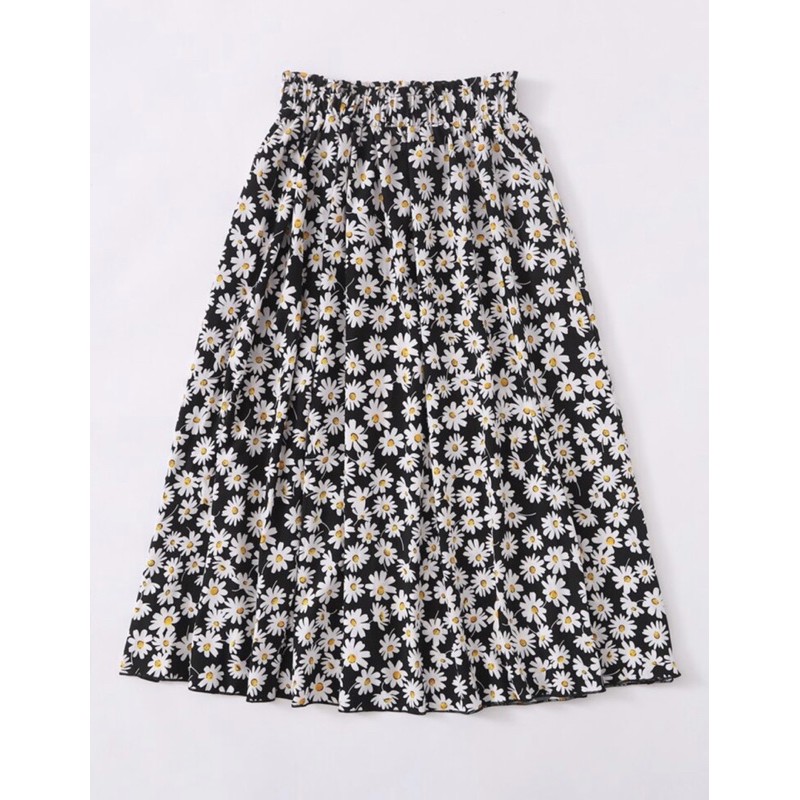 Chân váy dài nữ hoa cúc mùa hè siêu xinh