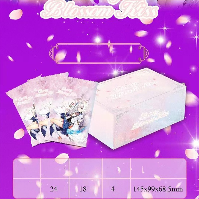 ( M80 ) Set card thẻ ANIME GIRL CHERRY BLOSSOM KISS chibi gacha ảnh nhân phẩm anime manga