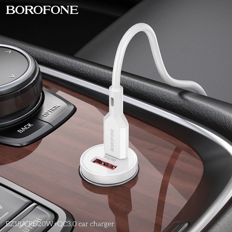 Tẩu Sạc Nhanh Ô tô Borofone BZ18A PD 20w QC3.0