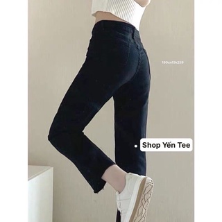 Quần jeans ống đứng đen ( Ảnh Thật - HN )