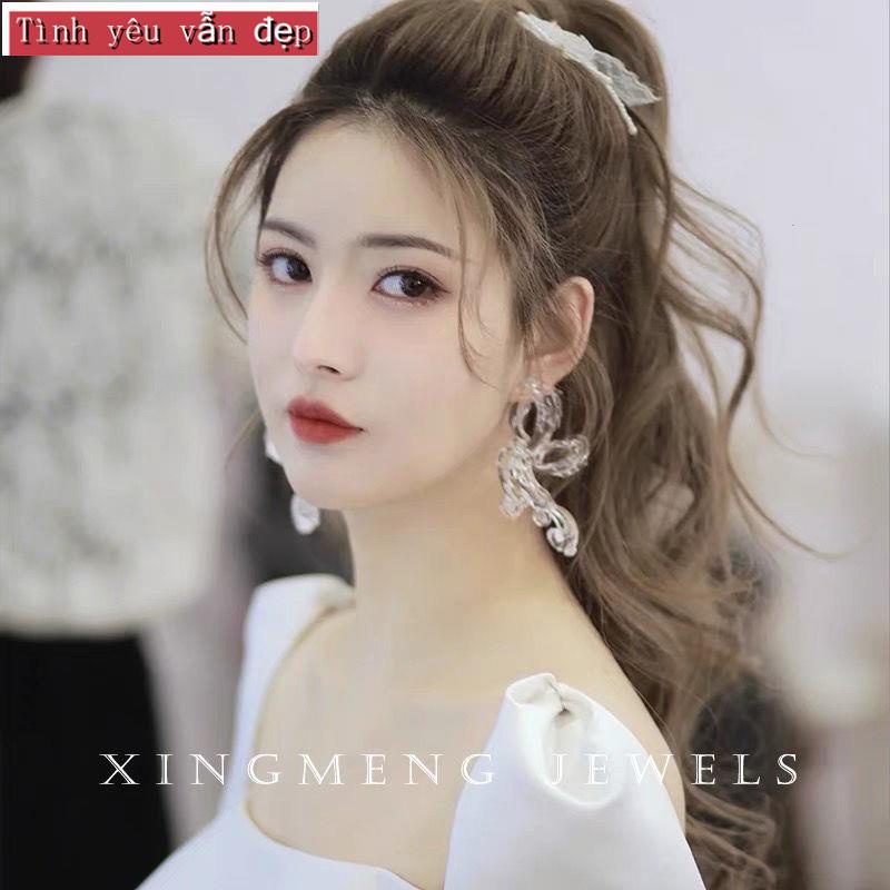 Khuyên tai hình mặt người phong cách Hàn Quốc đơn giản thoáng khí trong suốt thời trang đơn giản