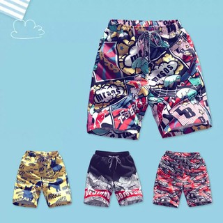 Quần short bé trai in 3d đi biển, có size đại đến 45kg - qshh