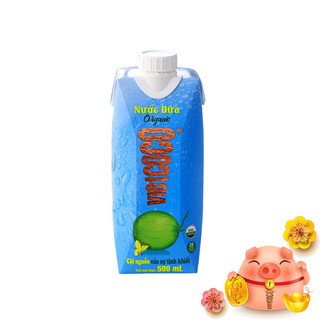 Thùng 12 hộp Nước dừa tươi Organic Lương Quới Bến Tre hộp 500ml