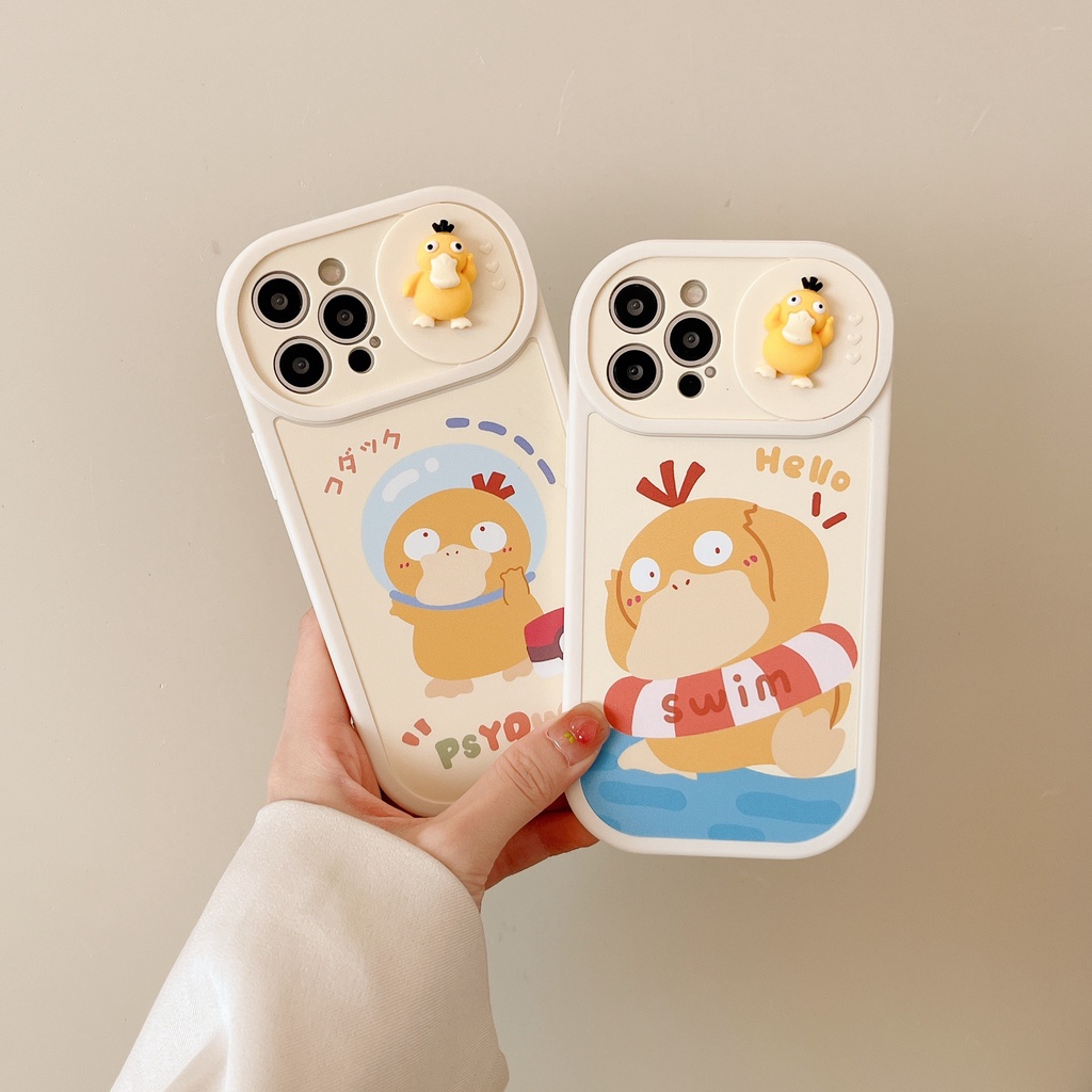 Ốp Điện Thoại Mềm Trong Suốt Chống Sốc In Hình Vịt Hoạt Hình Cho Iphone 11 12 13 14 Pro Max XS Max XR Pro Max X