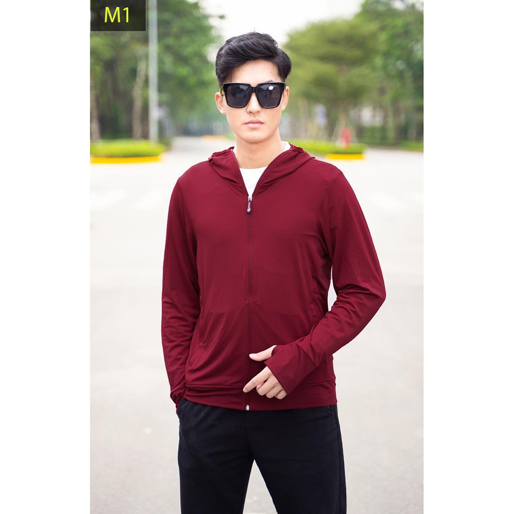 Áo Chống Nắng Nam CARDINA Chất Thun Lạnh - Tặng Kèm Khẩu Trang