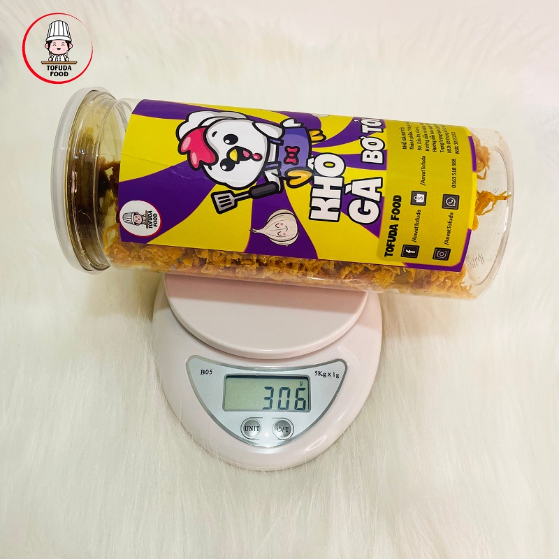 Khô gà bơ tỏi xé cay 300g loại ngon đồ ăn vặt gà khô chuẩn vị rẻ TOFUDA KGBT300 | BigBuy360 - bigbuy360.vn