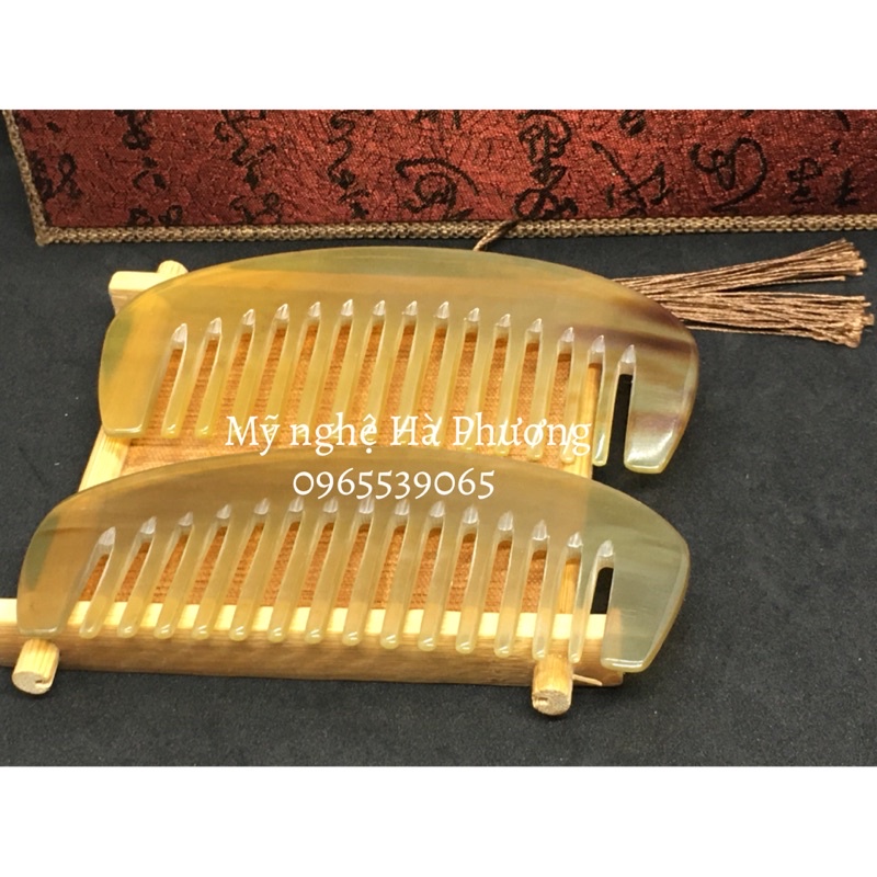 Lược sừng răng thưa xuất khẩu M-15cm, dùng massage thư giãn