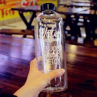 Bình nước nhựa water pongdang detox 1 lít tặng kèm túi siêu tiện lợi