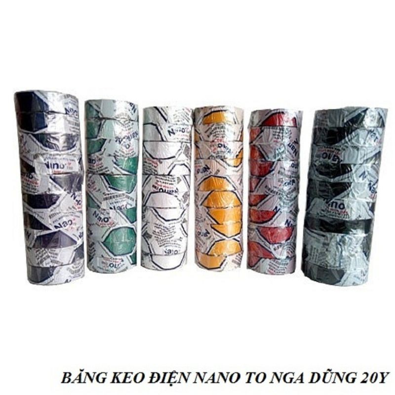 Băng keo cách điện PVC nhiều màu, chống thấm nước Nano 10Y và 20Y