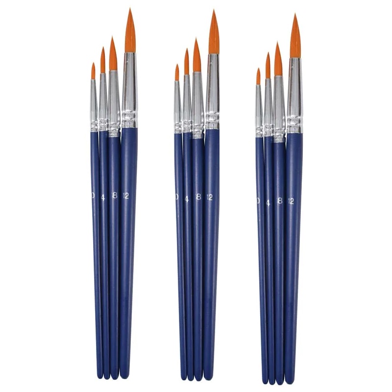 Daiso Cọ Vẽ Round Paintbrush -4 Pcs.-