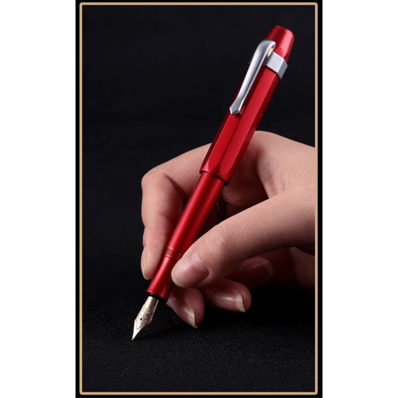 Bút máy thân đồng Brass Pocket  Copper Handmade Pen 0.5/1.0mm