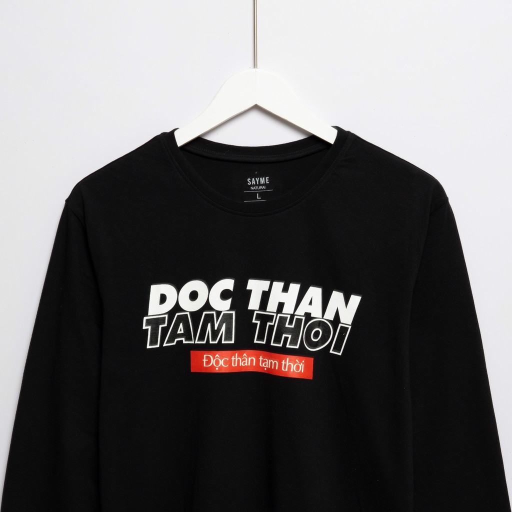 Áo sweater nam dài tay Sayme Độc Thân Tạm Thời MCTS1111