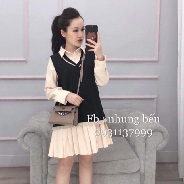 Set váy áo len gile siêu xinh, hàng quảng châu bao đẹp bao chất, nhanh tay vì hàng về số lượng có hạn ạ, ...............