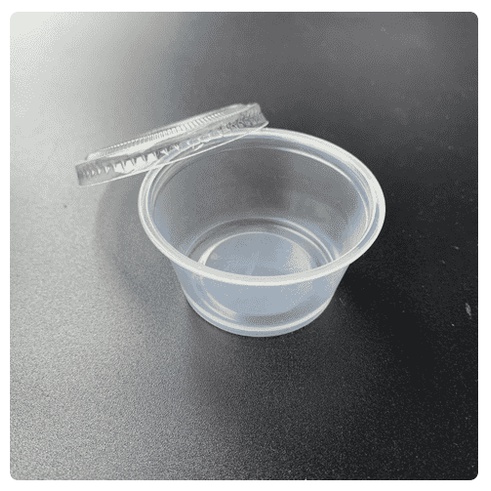 SET 50 hộp  chén đựng sốt, caramen, nước chấm , nước tương , gia vị bằng nhựa có nắp dùng 1 lần cao cấp