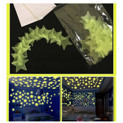 Ngôi sao dạ quang 1 bịch 100 cái