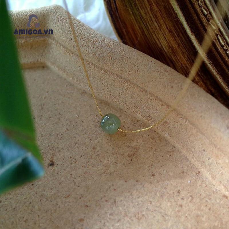 ✨✨Vòng cổ Hạt Ngọc Bích Ba Thế Giới May Mắn Cao Cấp Phong Cách Cổ Điển Sang Trọng Cho Nữ