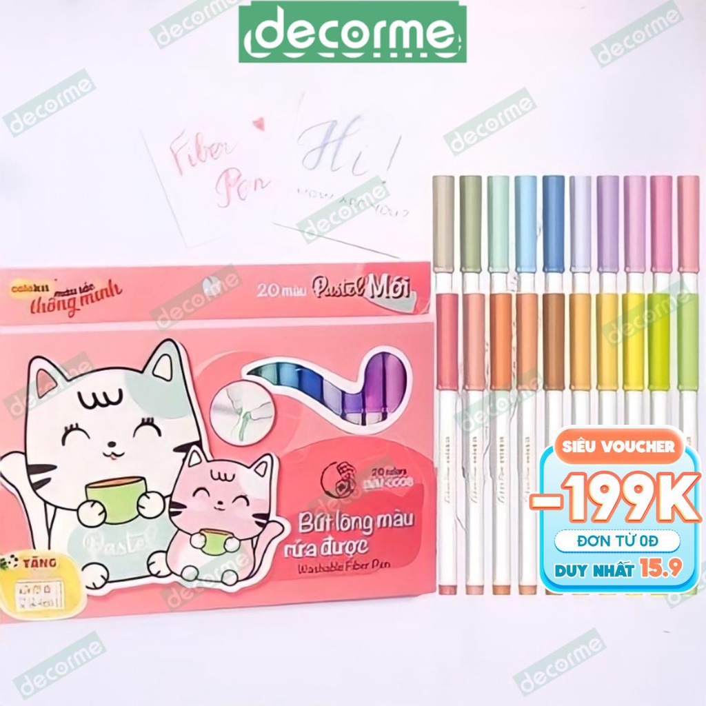 Bút fiber pen 20 màu, Bút lông màu Fiber Pen Colokit FP-C03