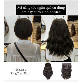 Tóc kẹp u xù sóng lửng