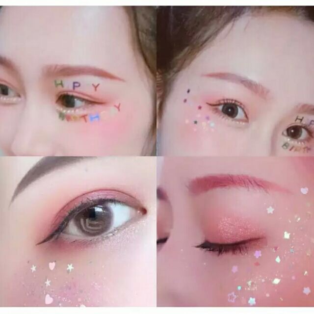 Set 12 Hũ Glitter Nhũ Kim Tuyến Kira Kira Makeup Lấp Lánh Phong Cách Hàn Quốc - VANI STORE