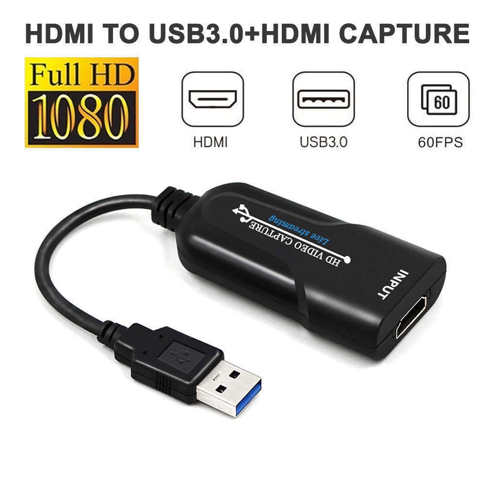 HDMI Video Capture Card USB 3.0 độ phân giải lên đến 1080P 60FPS, dành cho livestream game, livestream bán hàng