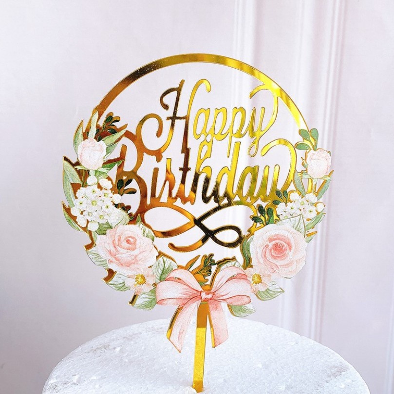 Que Cắm Hoa Trang Trí Bánh Kem Sinh Nhật Bằng Acrylic