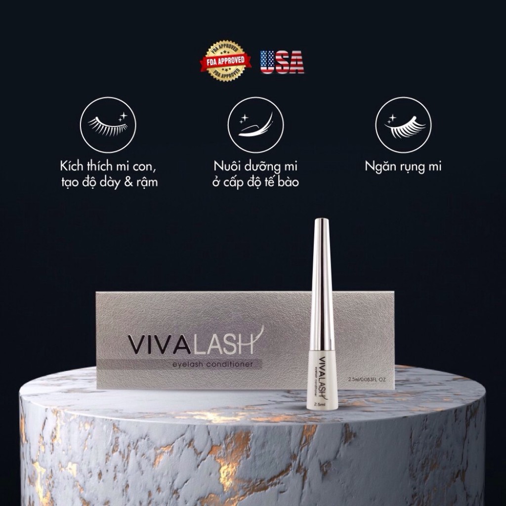 Serum Dưỡng Dài Lông Mi Vivalash 2,5ml - Hàng Mỹ