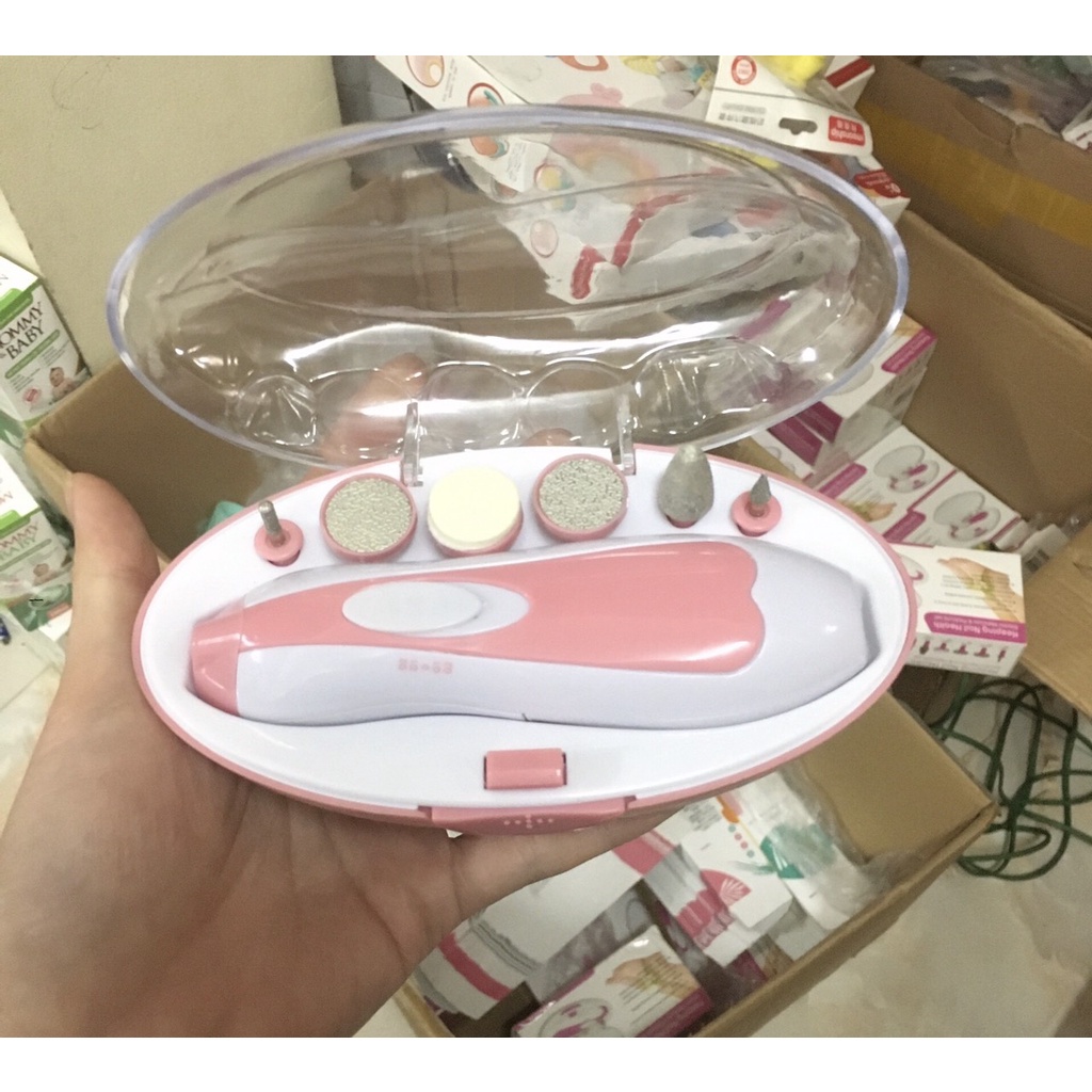 Máy dũa cắt móng tay cho bé, đồ dũa mài móng tay cho trẻ sơ sinh không cảm giác đau thông minh 6 chức năng