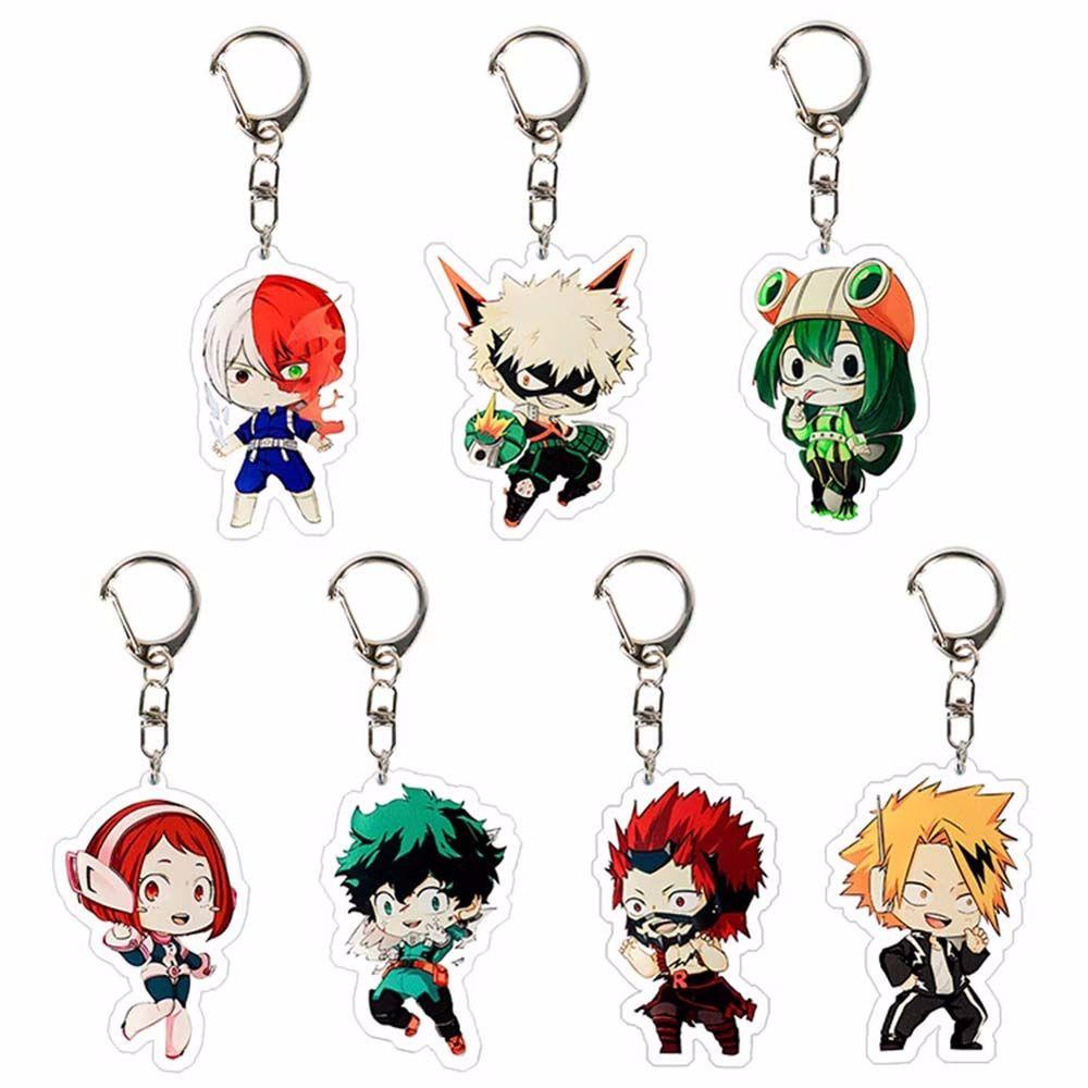 LANFY Móc Khóa Nhựa Acrylic Trong Suốt Họa Tiết Hoạt Hình My Hero Academia