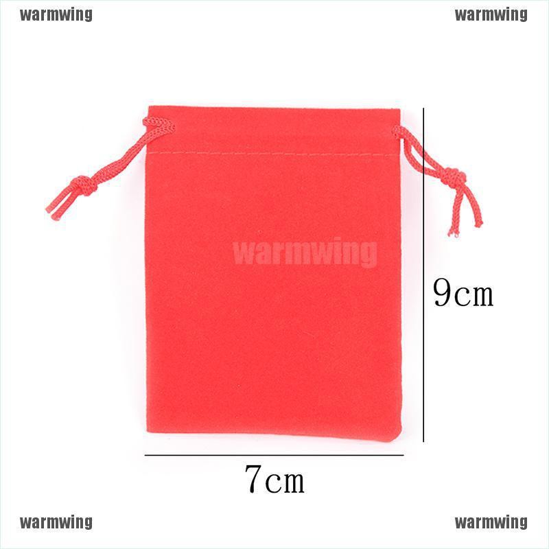 [WMW] Set 10 Túi Nhung Dây Rút 7 * 9cm Đựng Trang Sức Cho Tiệc Cưới