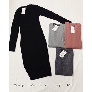Váy len body thân dài
