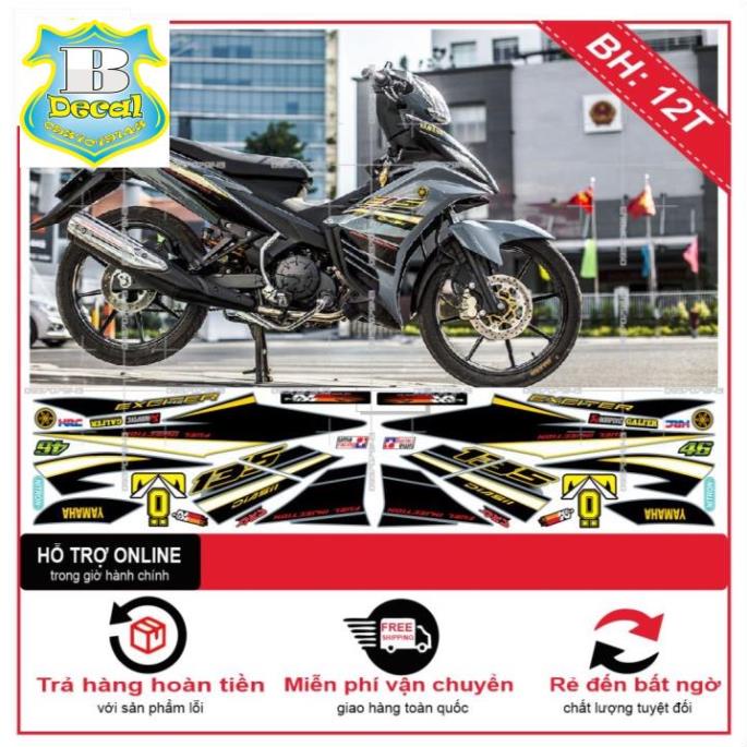 ( Quí khách vui lòng mang ra tiệm cho thợ dán ) Tem EX 2011 DÁN XE XÁM XI MĂNG [Bi Decal]