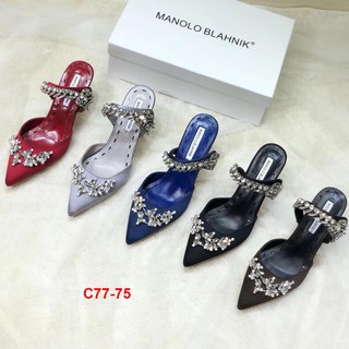 C77-75 Manolo Blahnik sandal cao 6cm siêu cấp