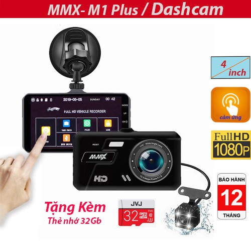 Camera hành trình xe ô tô MMX - M1 Plus màn hình cảm ứng full HD, cam hành trình, bảo hành 12 tháng