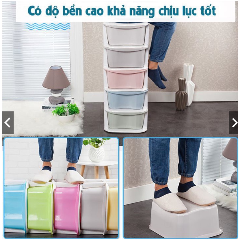 Kệ tủ nhựa đa sắc đựng đồ đa năng 5 tầng màu