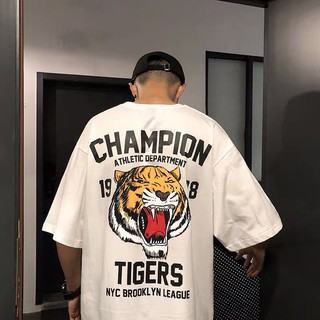 ÁO thun UNISEX FORM RỘNG TAY LỠ _   HỔ CHAMPION _ B 12