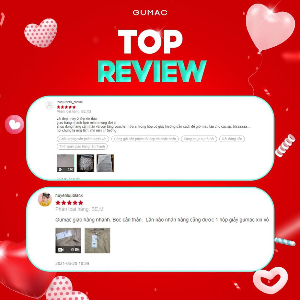 Quần short nữ phối yếm GUMAC thiết kế mới cá tính QB377 2021 | BigBuy360 - bigbuy360.vn