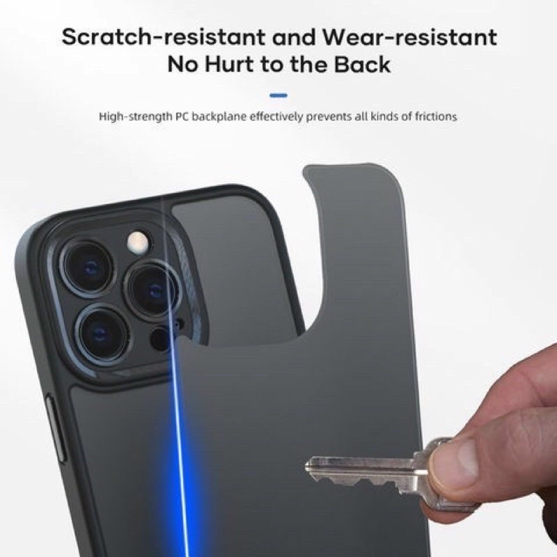 [13 | 13 Pro |13 Pro Max ] Ốp lưng Iphone Rock nhám bảo vệ cụm camera chống vân tay viền màu chống sốc cực đẹp