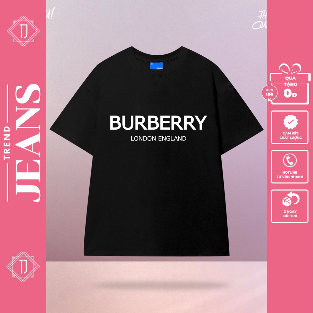 ◊Áo Thun Unisex Tay Lỡ BURBERPY Cao Cấp Form Rộng Nam Nữ vải 100% cotton phong cách dành cho tuổi teen Cực HOT