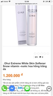 Nước hoa hồng Ohui white