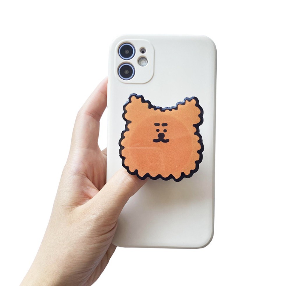 Kẹp điện thoại dán ốp chống mỏi tay popsocket mika ME PVC giá đỡ điện thoại họa tiết động vật sở thú cute