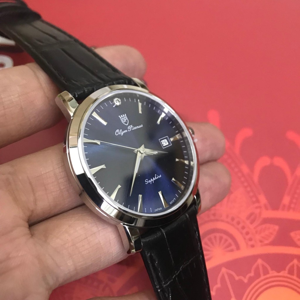 Đồng hồ nam dây da Olym Pianus OP130-06 OP130-06MS-GL xanh
