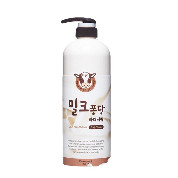 Sữa Tắm Trắng Da Milk Pongdang Body Shower Chiết Xuất Sữa Bò Dưỡng Ẩm, Min Da Hương Vani 1000ml