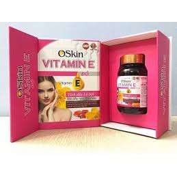 OSkin Vitamin E Đỏ Tăng Cường Chống Oxy Hóa & Làm Chậm Quá Trình Lão Hóa Da Hộpx30 viên