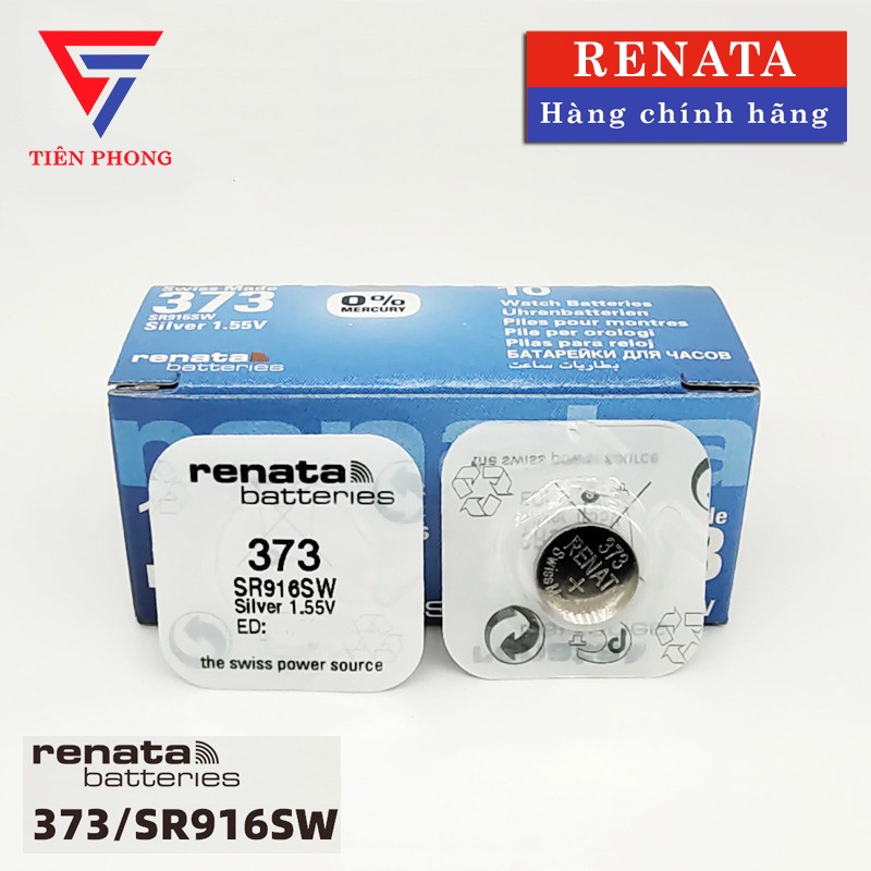 Pin Đồng Hồ Renata SR916SW 373 Chính Hãng - Vỉ 1 Viên
