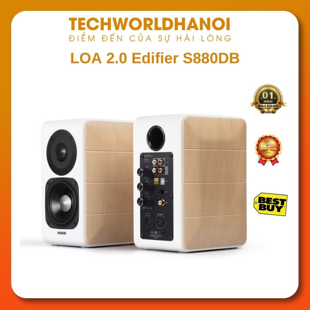 Loa 2.0 Edifier S880DB (chứng chỉ Hi-Res Audio, 88W, USB DAC, Optical, Coxial, Bluetoo