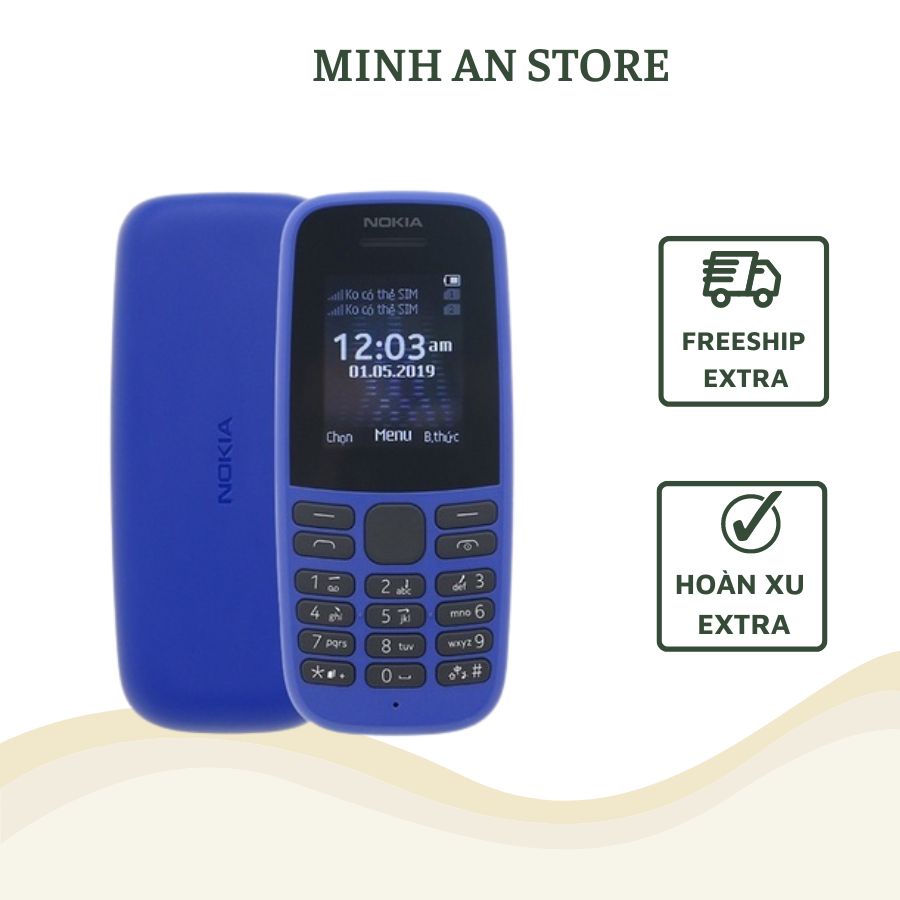 Điện thoại no.kia 105 2 sim đời 2019 phổ thông